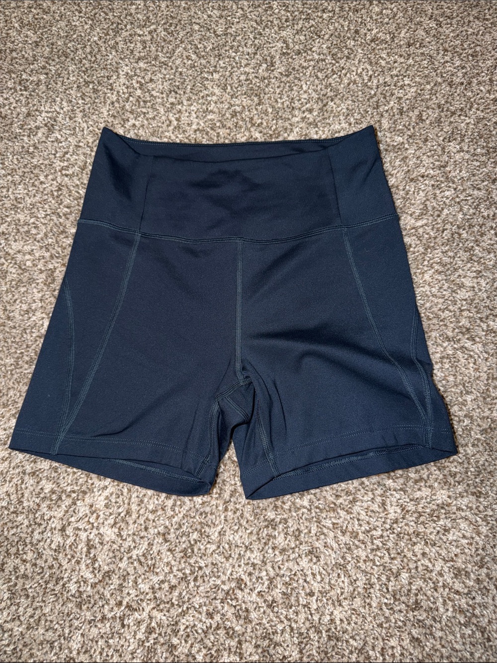 girlfriend collective navy blue High-Rise Bike Shorts